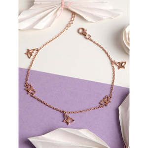 Compre Tobilleras/Payals de Plata 925 100% Auténtica para Mujeres y Niñas, Chapadas en Oro de 14k con un Bonito Diamante, Material Principal: Oro - Product Image 2