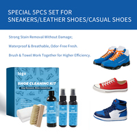 Kits de nettoyage de baskets en gros à base d'huile de coco, sous marque privée, avec nettoyant pour chaussures blanches et spray désodorisant pour chaussures