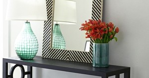 Elegante espejo de pared rectangular con incrustaciones de resina, decoración de lujo hecha a mano para hogares y oficinas - Product Image 5