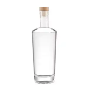 Factory Supplier Custom 750ml Liquor Bottle Screwcap Vodka Glass Bottle