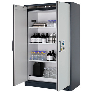 asecos Armadio per Materiali Pericolosi Ignifugo Select W-123, 3 Ripiani, Porte Grigie - Product Image 2