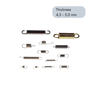 Ressorts de tension personnalisés en acier au carbone zingué et en acier inoxydable pour pièces mécaniques industrielles, épaisseur 4,5 mm - 5,0 mm - Product Image 1