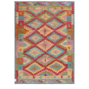 Tapis kilim Maimana Afghanistan 200 x 149 cm pour la décoration intérieure - Product Image 1