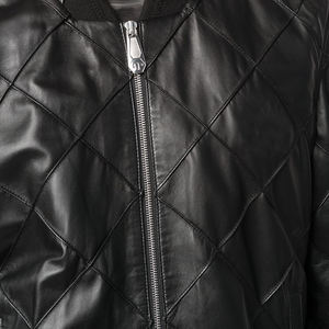 Blouson d'hiver en cuir pour homme, coupe-vent, respirant, avec col haut - Product Image 4