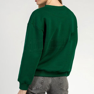 Sudadera de mujer de manga larga de algodón con logotipo personalizado de alta calidad, ropa informal sostenible transpirable, sudadera Lisa para mujer - Product Image 5