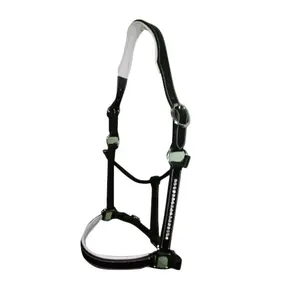 Los más vendidos AL RAHMAN TACKS 2017 2025 Halter de cuero suave y cómodo acolchado Crystal Bling Channel Horse Training Riding - Product Image 1