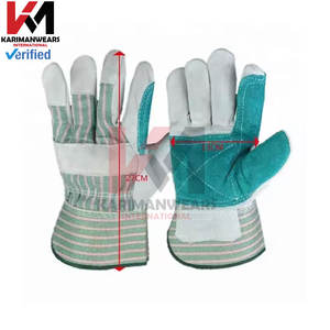 Guantes de trabajo de doble palma Guantes de soldadura de Palma al por mayor Guantes de cuero dividido de vaca de alta resistencia aprobados Construcción industrial - Product Image 3