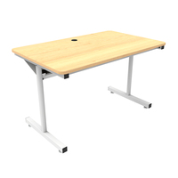 Bureau convertible VersaDesk Basic blanc/érable, hauteur réglable, surface de qualité commerciale, pliable, extensible, contemporain
