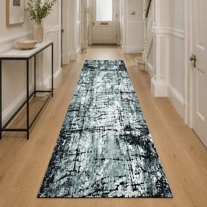 Tapis de salon en chenille gris argenté, design minimaliste, imprimé numériquement, lavable en machine, antidérapant, vente en gros RUGS DEPOT LXDP-0042 - Product Image 5