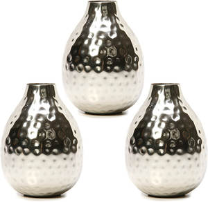 Hammered Silver Metallic <b>Vase</b> Decorative Flower <b>Vase</b> <b>for</b> Home Hotel Restaurant Table Centerpiece Wholesale - Product Image 2