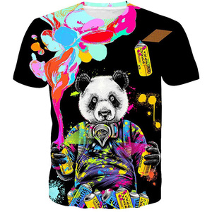 เสื้อยืดพอดีตัวสำหรับผู้ชายเสื้อยืดแขนสั้นโอเวอร์ไซส์ระบายอากาศได้เสื้อแบบลำลองมีหลายสี3D พิมพ์ซับลิเมชันสไตล์สตรีท - Product Image 4