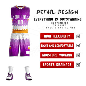 Camiseta de Baloncesto Unisex de Secado Rápido, Estilo Nuevo, Ropa Deportiva de Poliéster BSCI, Transpirable, Tallas Grandes, Diseño Personalizado, Logotipo Personalizado, Servicio OEM - Product Image 4
