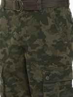Pantalon cargo camouflage pour homme, taille mi-haute, en coton, infroissable, respirant, longueur genou, style workwear avec poches, pantalon utilitaire