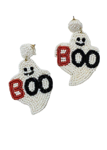 Pendientes BOO Unisex con cuentas de semillas con perlas y diamantes Estilo religioso clásico para aniversario de bodas de glowin fashion - Product Image 5
