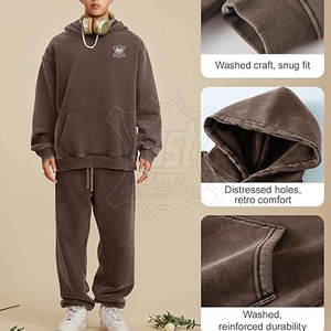 Sudadera Holgada Informal de Forro Polar para Hombre, Sudadera con Capucha Extra Grande, Cómoda y Casual para Hombre - Product Image 2