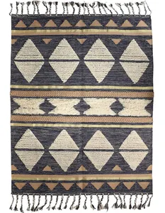 DURRIE-alfombra de algodón de estilo indio, felpudo lavable de entrada, el precio más bajo