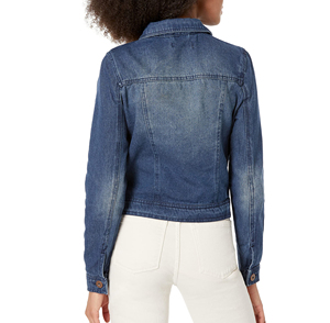 Veste en jean surdimensionnée à manches longues pour femmes, sur mesure, OEM, boutons, poches, grande taille, imperméable, respirante, automne-hiver - Product Image 2