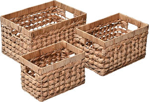 Meilleure vente Design moderne de haute qualité Panier de rangement en osier naturel du Vietnam Boîtes de rangement rectangulaires en jacinthe d'eau pour aliments - Product Image 2