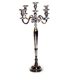 Candélabre en métal pour hôtels et banquets avec bougeoir de qualité standard bougeoir plaqué argent meilleur design 4 bras - Product Image 2