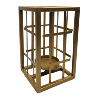 Bougeoir en métal artisanal vintage avec support de pilier surélevé Design attentif pour jardin décoratif de table de Noël
