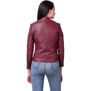 Nouvelles vestes d'hiver pour femmes de haute qualité personnalisées pour l'extérieur, veste en cuir véritable pour femmes 2026 - Product Image 5