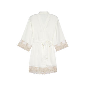 2024 nouvelle arrivée été printemps peignoir maison porter Satin Robes femmes soie chemise de nuit vêtements de nuit Sexy dentelle vêtements de nuit respirant - Product Image 6