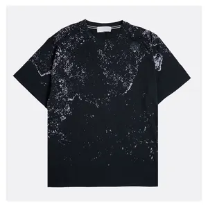 Navy Blue Drops Two Print T-Shirt New Summer T Shirt uomo Fashion Printed Americana Collection 100% cotone