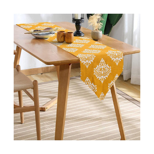 Bring Heritage Patterns To Life With 100% Cotton Embroidered Abstract Jacquard <b>Table</b> <b>Runner</b> 220 GSM 108 Inch India UPS OEM - Product Image 5