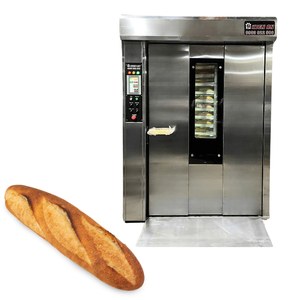 Easy to Use 24-Trays Rotary Oven With Trolley Iron Stainless Steel for <b>Bread</b> Baguette Gas <b>Toasters</b> Pizza Ovens Made in Vietnam - Product Image 1