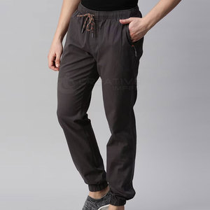 Men's Straight Lightweight Mid Waist Jogger <b>Trousers</b> Casual Sweatpants with <b>Drawstring</b> Closure Breathable Quick Dry Cotton Made - Product Image 2
