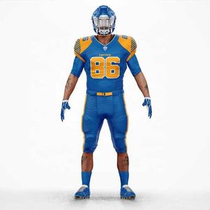 Uniformes de Fútbol Americano Personalizados al por Mayor, Transpirables, Estampados, con Mangas Cortas, Opciones de Tallas Grandes - Product Image 1