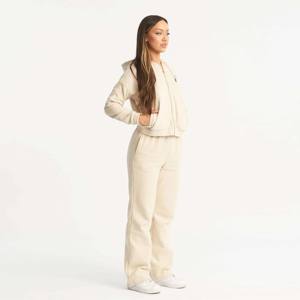 Automne hiver vente chaude pantalons longs vêtements de nuit 2 pièces ensembles à capuche à manches longues ensemble femmes sweats à capuche Crop survêtement - Product Image 3