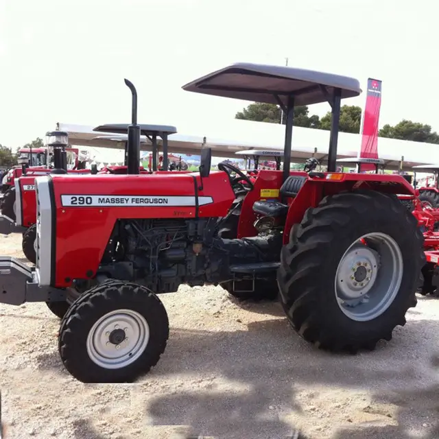 Kullanılan çiftlik traktörü massey ferguson 100hp ucuz fiyat | Ön yükleyici ve kazıcı ile MF 4x4 traktör