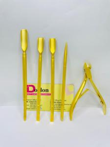 Professional Gold Plated Cuticle Nipper Stainless Steel Custom Logo Double Ended <b>Nail</b> Cuticle Pusher <b>Remover</b> With <b>Nail</b> Scissor - Product Image 6