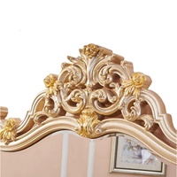 Table de toilette en bois massif de style européen de luxe, miroir, tabouret, fabrication artisanale, style moderne du milieu du siècle, coiffeuse, salon