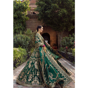Nouvelle arrivée Robe de mariée traditionnelle en couleur unie pour femmes Robe longue Dernier design Broderie Travail de mariage Fête - Product Image 5