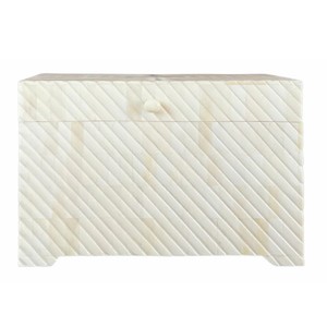 Dernière boîte en os faite à la main sculpture à la main apparence décente boîte en os à bijoux blanche avec peinture blanche conception basée aux États-Unis en Inde - Product Image 5