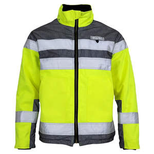 Top quality polyester Hi Vis Bomber Reflective Safety Winter Jacket Workwear Concealed Hooded Padded <b>Waterproof</b> <b>Work</b> Wear Coat - Product Image 3