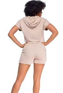 Conjunto de 2 Piezas para Mujer, Verano 2026: Camiseta de Manga Corta Estilo Vintage con Lavado Ácido y Pantalones de Cintura Alta con Aspecto Desgastado - Product Image 4