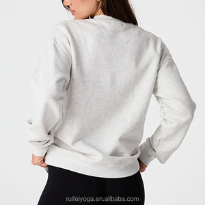 Personalizado bordado gota hombro en blanco liso peso pesado pulóver 100% algodón polar mujeres de gran tamaño Mockneck sudaderas - Product Image 4