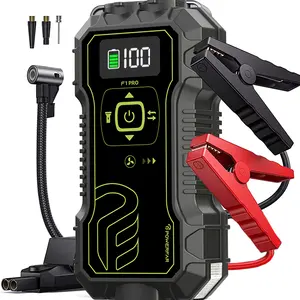 Powerfar Starter darurat, Power Bank portabel 4 in 1 lampu darurat mobil mulai pompa udara Bank daya