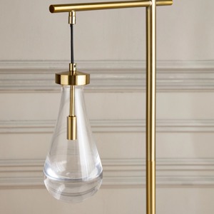 Modern Luxury Living Room Home Decor Elegant Mushroom Shape White Fabric Floor Lamp Stylish Golden Stand LED for Home Office Use - Product Image 2