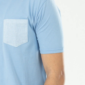 Conception personnalisée OEM pas cher T-shirt élégant pour hommes avec tissu à garniture contrastée Vente à chaud T-shirt pour hommes de BD - Product Image 4