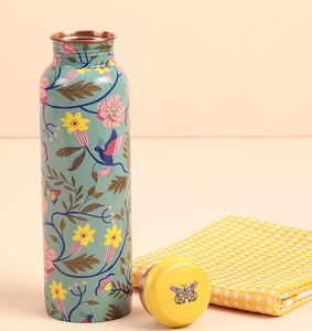 Botella de cobre sin juntas Botella de cobre de agua impresa con esmalte puro para oficina y viajes - Product Image 4