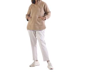 Pull à capuche à manches longues léger et personnalisé pour femmes dernière conception de streetwear d'hiver nouveauté tenue brodée imprimée - Product Image 4