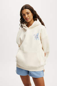 Diseño único Coconut Milk Drop Shoulder Sudadera con capucha gráfica de gran tamaño para mujer Sudaderas con capucha antiarrugas y transpirables Sudadera con cremallera para mujer - Product Image 3