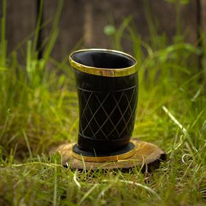 Verre à boire en corne de buffle naturelle, fait à la main, poli, style viking, écologique, durable, imperméable, vaisselle en corne - Product Image 3