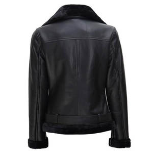 Wholesale Best Selling 100% Leather Winter Fashion <b>Jacket</b> Stylish Shearling Leather <b>Jackets</b> For Women - Product Image 3