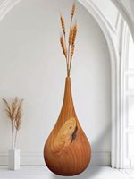 Moderne Handgefertigte Holz-Blumenvase für Zuhause Schlafzimmer Gästezimmer Wohnzimmer Esstisch Restaurant Bar für Hochzeitsdekoration