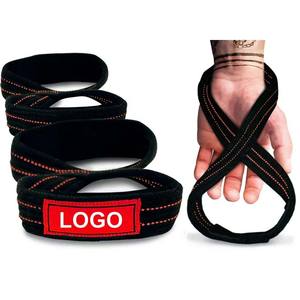 Sangles de musculation personnalisées avec logo OEM en gros, sangles de musculation en forme de 8, sangles de musculation, sangle de maintien de la main pour la musculation, support de poignet. - Product Image 5